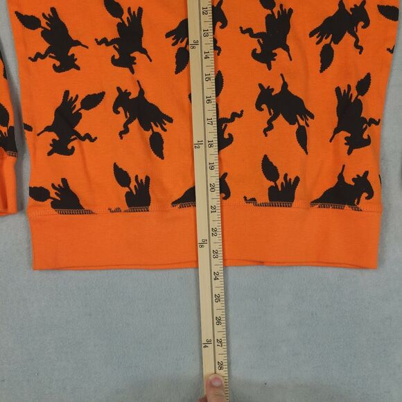 Halloween Sweatshirt Junior Women's Orange Medium 7-9 What's Up‎ Witches - Picture 11 of 11